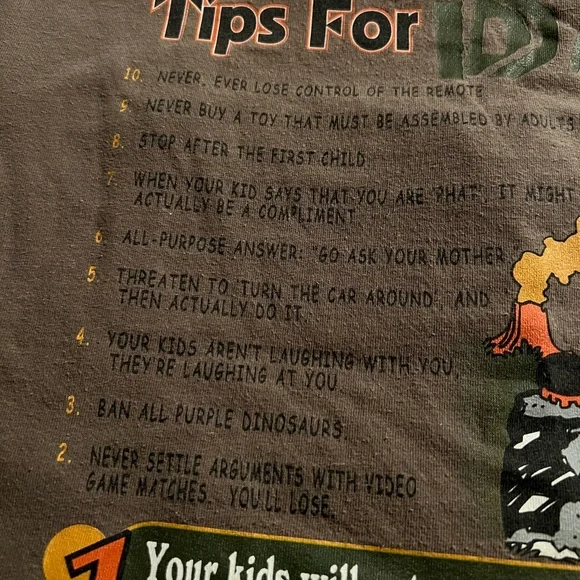 Men’s Vintage Top 10 Survivor Tips For Dad T-Shirt Size XL - Picture 5 of 5